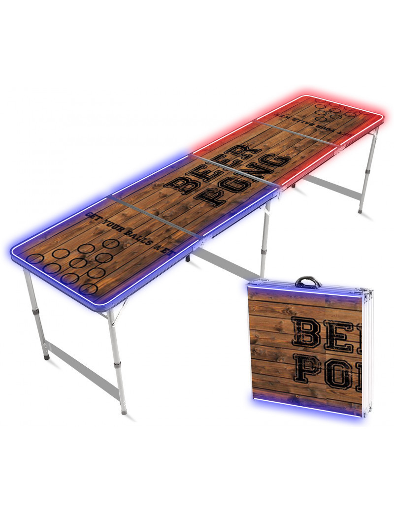 Table de Bière Pong - Table Beer Pong Player + 60 Red Cups + 60