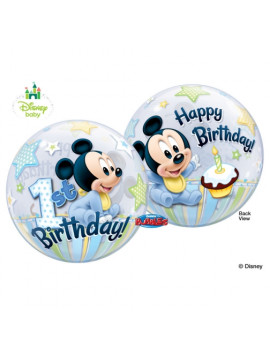 BUBBLE MICKEY MOUSE FIRST BIRTHDAY